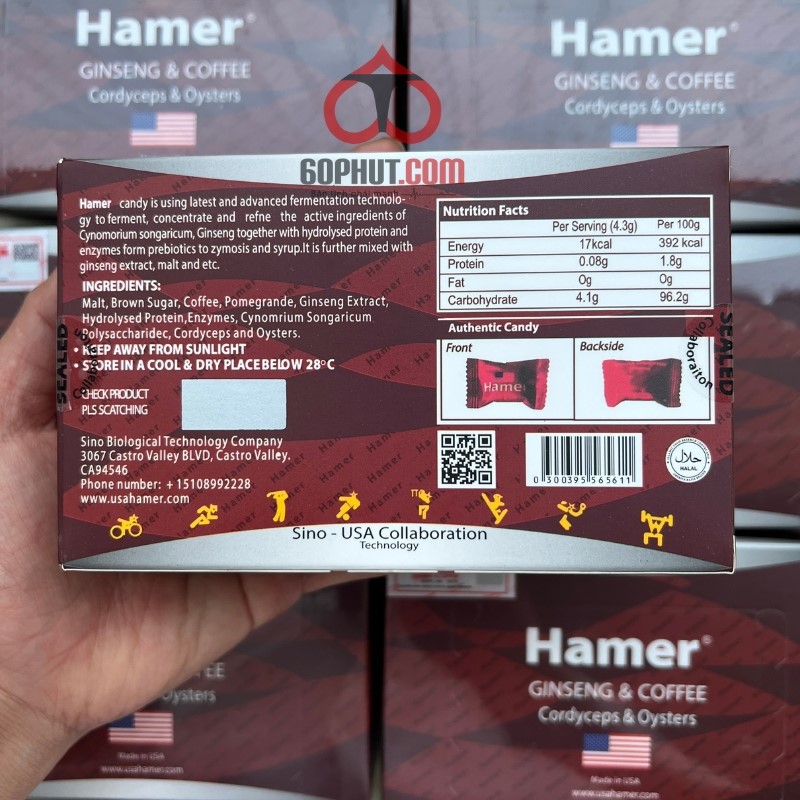 Kẹo Sâm Hamer Chính Hãng Mỹ – Giải Pháp Ngậm Tăng Ham Muốn Cường Dương Hiệu Quả 1 Viên Duy Nhất
