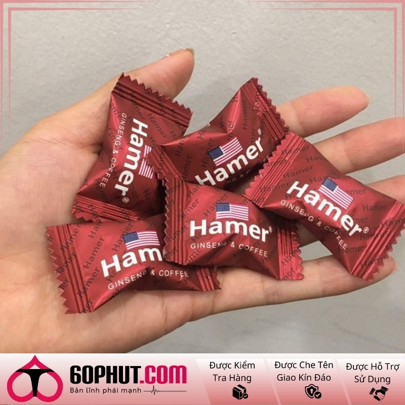 Kẹo sâm cường dương Hamer Mỹ tăng ham muốn giá lẻ (hộp 32 viên)
